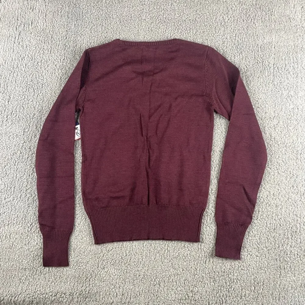 ARIAT Women's X-Small Purple Wool Acrylic Trigger Intarsia Long Sleeve Sweater